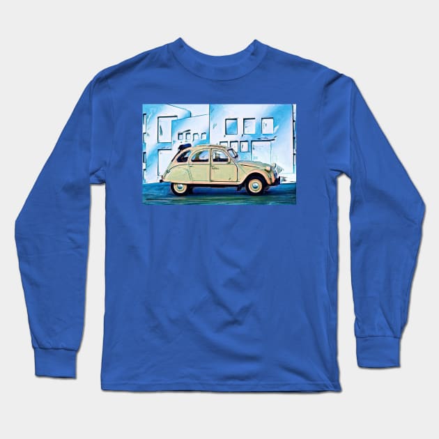 French Car 2CV Long Sleeve T-Shirt by DeVerviers